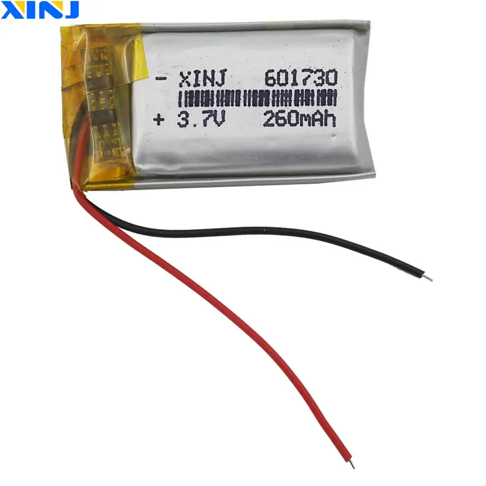 XINJ 3 7 V 260mAh полимерная литиевая батарея 601730 для GPS Sat Nav Наушники DIY Автомобильная