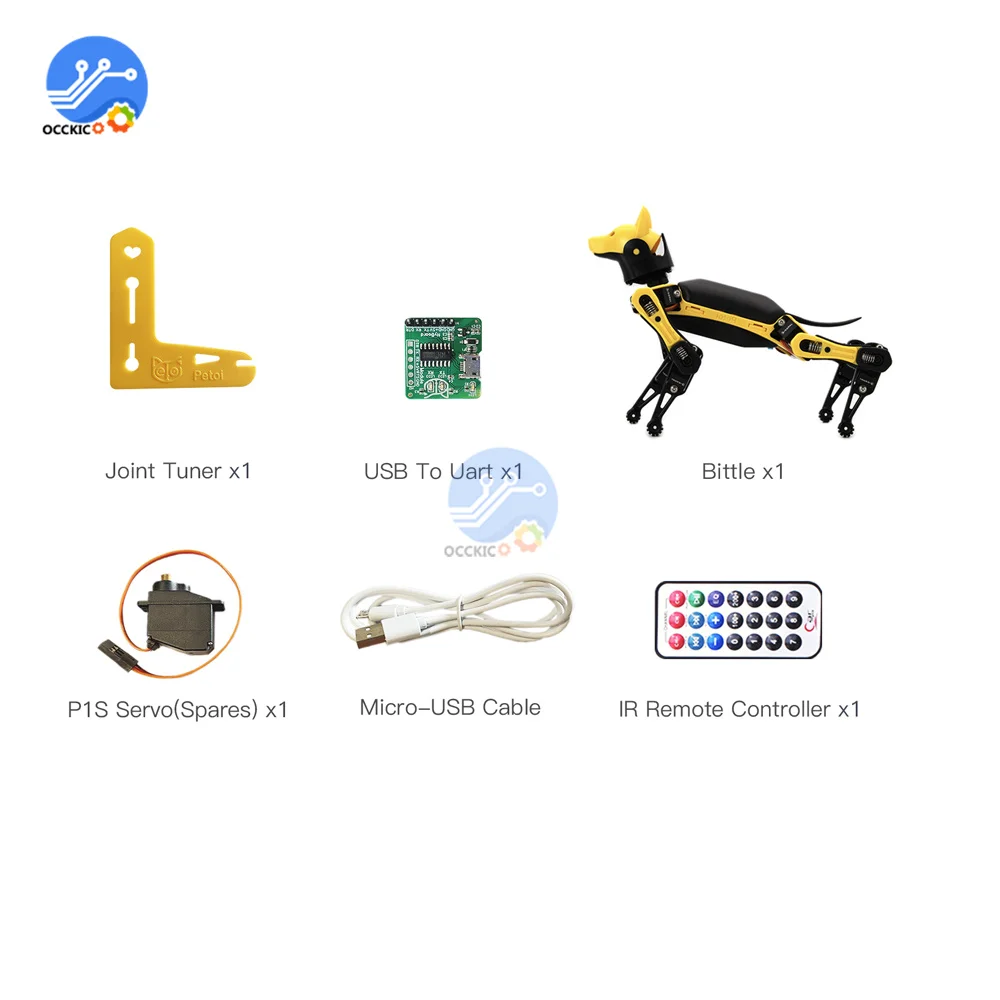 Программируемая бионическая собака робот с открытым исходным кодом размер