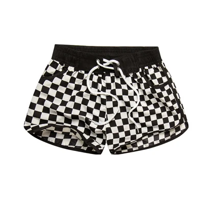plaid women Новинка, мужские шорты, летние пляжные шорты с цветком, в клетку, в полоску, со звездами, много стилей, парный костюм, повседневная одежда, спортивный костюм - Цвет: plaid women