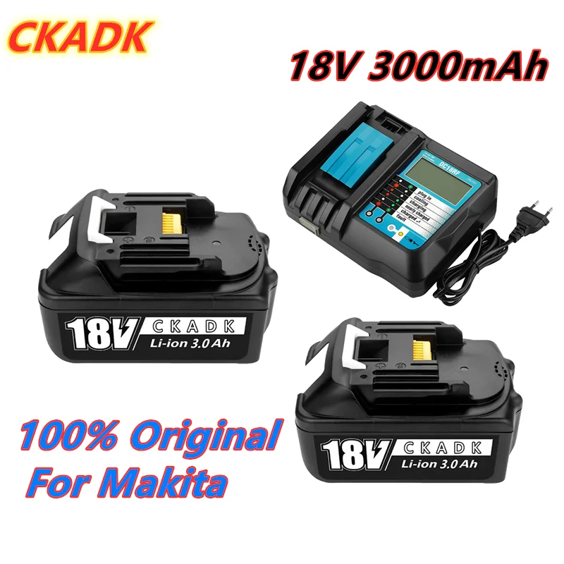 

2021S BL1860 Rechargeable Battery 18 V 3000mAh Lithium ion for Makita 18v Battery BL1840 BL1850 BL1830 BL1860B LXT +charger