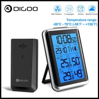 digoo dg th8461 lcd weather station hygrometer thermometer meter wireless indoor outdoor forecast sensor alarm clock backlight