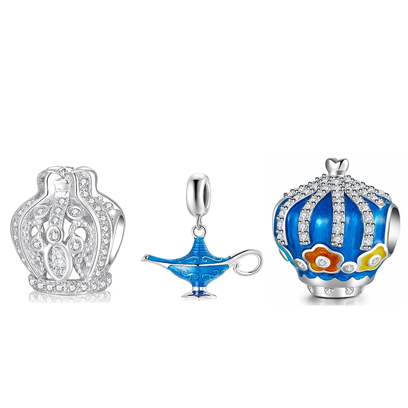 Волшебная лампа Crown and Aladdin's из серебра 925 пробы удивительные подвески подходят