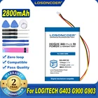 100% Оригинальный LOSONCOER 2800 мАч 533-000130 Аккумулятор для LOGITECH G403 G900 G903 G703 X100 беспроводные Аккумуляторы для мыши