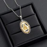 2022 fashion stainless steel virgin mary pendant necklace gold steel necklace women fashion pendant catholic jewelry gift