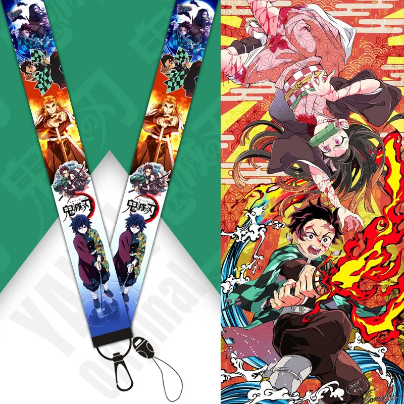 Kimetsu No Yaiba Demon Slayer косплей брелок мобильный телефон шейный ремешок ID значок