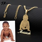 Золотое ожерелье с подвеской с именем дляЗолотое ожерелье с подвеской с именем для женщин и мужчин, персонализированная именная табличка из нержавеющей стали на заказ с фото и памятью, подарок на день Святого Валентина