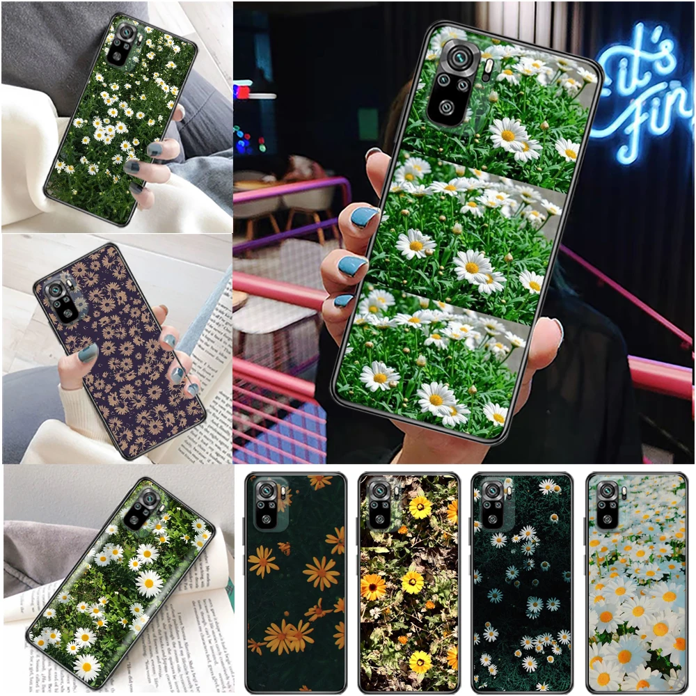 

Pretty Daisy Flowers Phone Case For Xiaomi Redmi Note 9 9 Pro 9S 9T 10X 4G 5G 10X Pro 5G Cases Soft TPU Coque Carcasa
