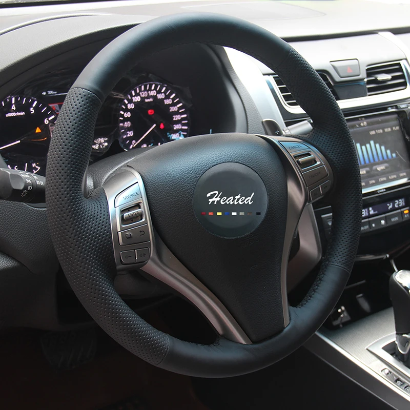 Оплетка на руль для Nissan Teana Altima 2013 2016 X Trail QASHQAI Rogue Sentra Tiida кожа из микрофибры|on the