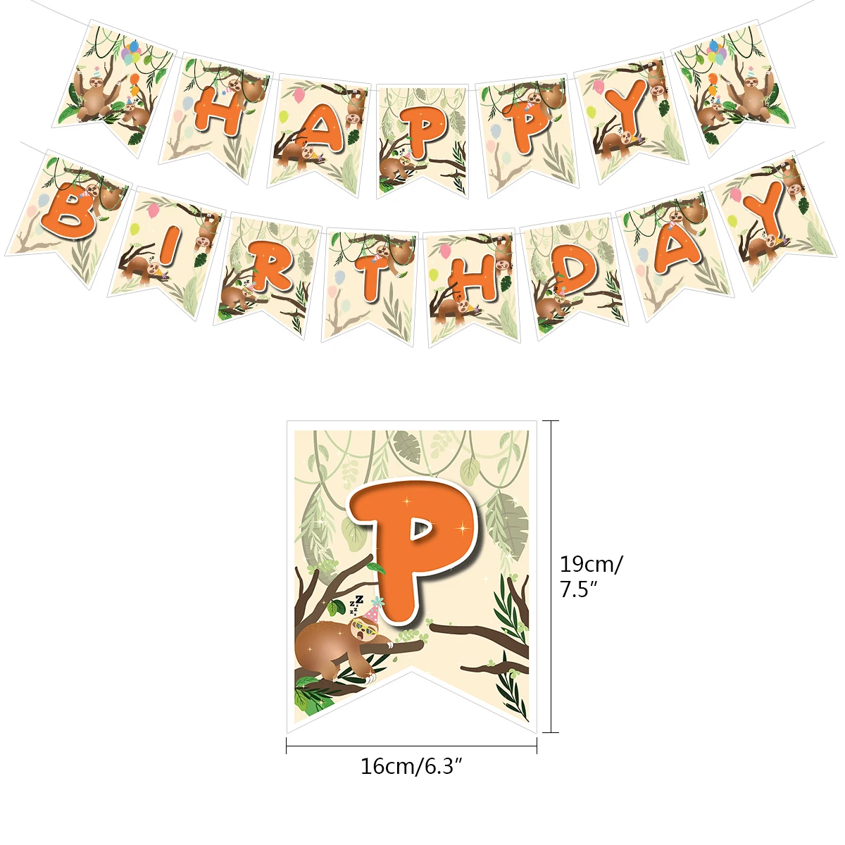 Набор украшений для детского дня рождения с изображением ленивецкого