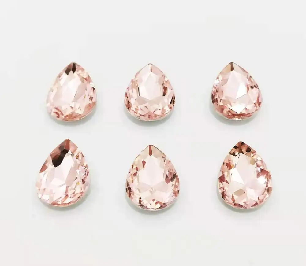 

50PCS RAIN DROP SHAPE POINTBACK GEMSTONES GLASS RHINESTONES G04