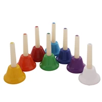 8pcsset handbells 8 note colorful hand bells kid children musical toy percussion musical instrument kid toy christmas gift