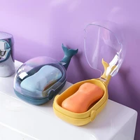 soap holder with lid double layer pp home drainage design soap box for bathroom