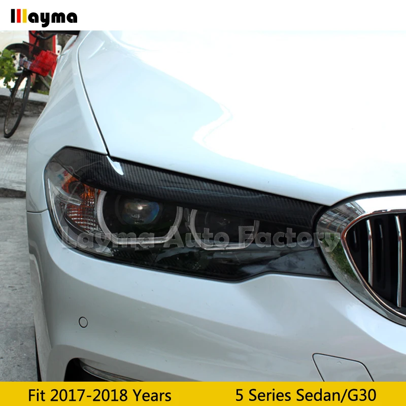 Автомобильные брови из углеродного волокна для BMW 5 серии 525i 4 Двери Седан G30 2017 - 2020