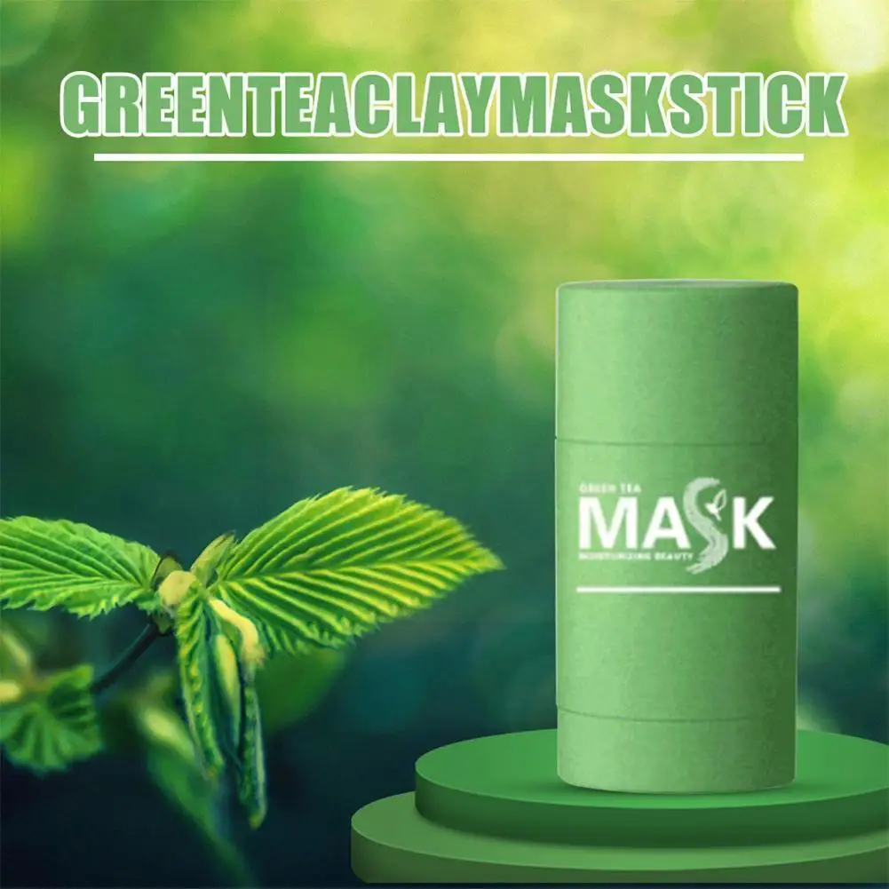 

Green Tea Cleansing Mask Purifying Clay Stick Mask Remove Care Oil Whitening Eggplant Care Blackhead Control Skin Anti-Acne N1Z5