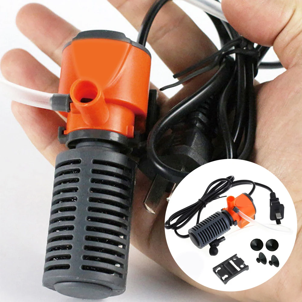 3 в 1 Аквариум Внутренний фильтр кислородный погружной насос помогает