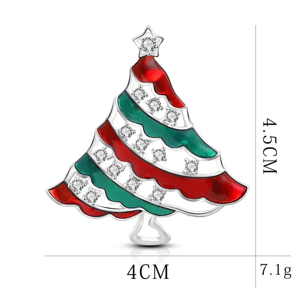 Роскошные Стразы Броши для женщин Рождественская елка Санта Клаус брошь в виде