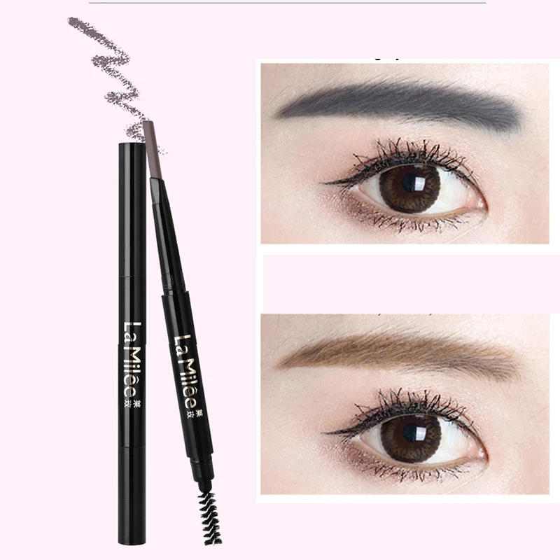

Portable Double Head Eyebrow Pencil Liner Eye Brow Makeup Cosmetic Ultra Fine Triangle Eye Brow Waterproof Makeup Tools