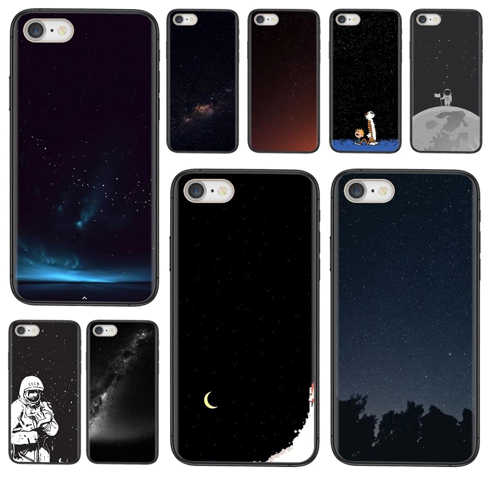 Чехол для мобильного телефона очень дешевый с рисунком черной звезды неба из