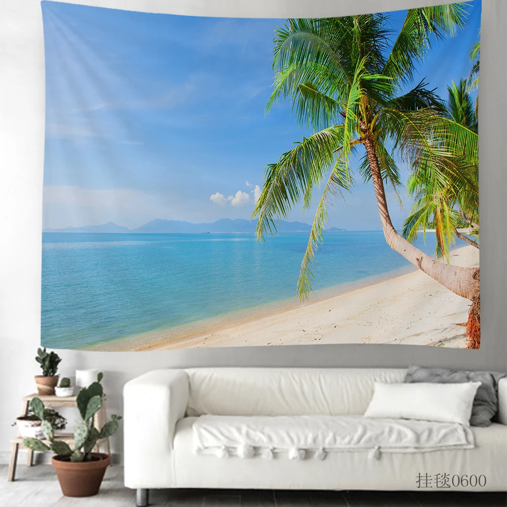 

Large Wall Tapestry 3D Beach Ocean Scenery Tapestries Wall Hanging Mural for Bedroom Living Room Dorm Home Decor