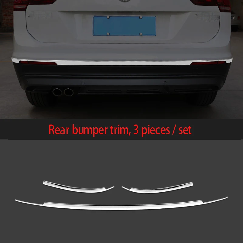 

Автомобильный задний бампер из нержавеющей стали, декоративная яркая полоса, автомобильные аксессуары для Volkswagen Tiguan 2017 2018 2019 2020