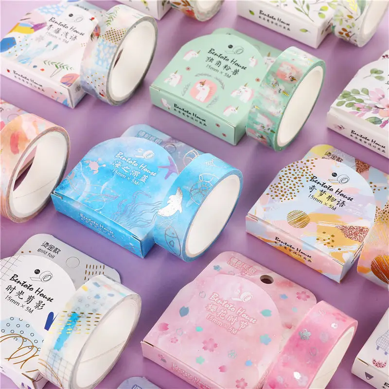 1 шт. Kawaii тонкая рисовая бумага клейкие ленты Скрапбукинг маскирования клейкие ленты наклейки Скрапбукинг Washitape стиральная лента sumikko 02589