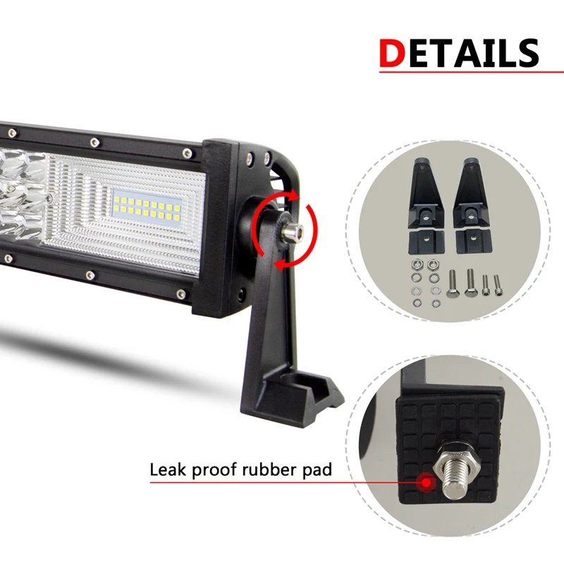 Car Roof 3 row 22" 32" 42" 52" LED Work Light Bar For Jeep Dodge Chevy Polaris UTV Pickup SUV Offroad 4x4 Truck Fog Driving Lamp |