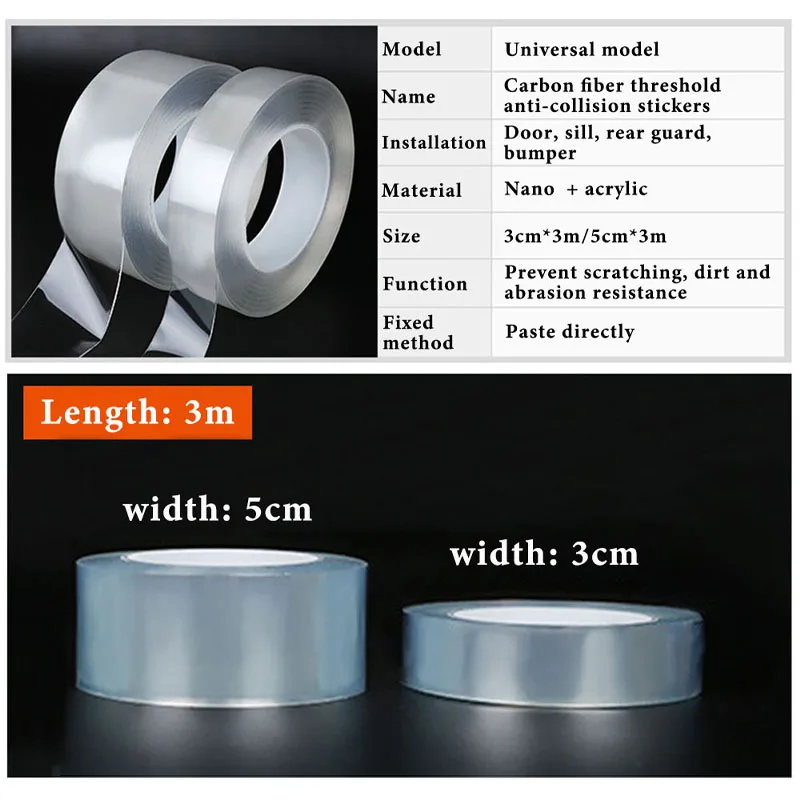 Защитная пленка для автомобильной двери нано прозрачная защита от столкновения