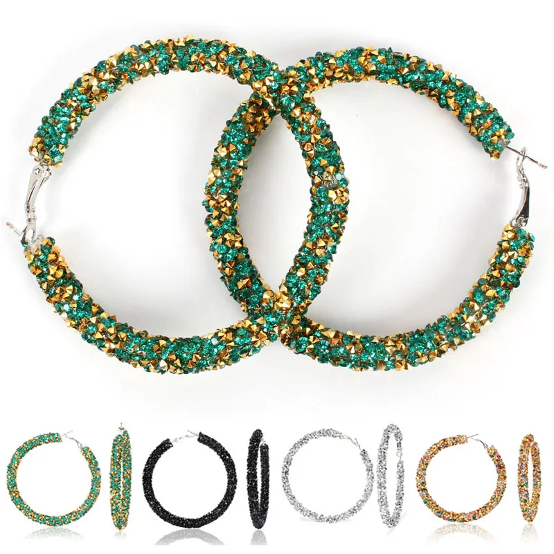 Модные элегантные женские Гламурные Туфли Австрийский Стразы Кристаллы серьги