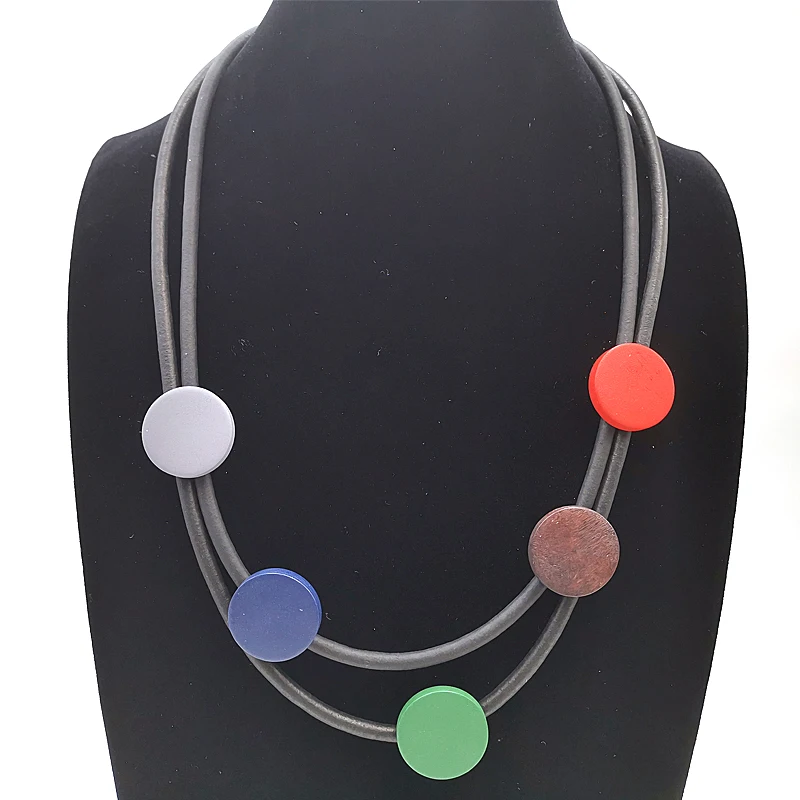 YD & YDBZ новые черные крученые ожерелья Женское Ожерелье резиновые Винтажные