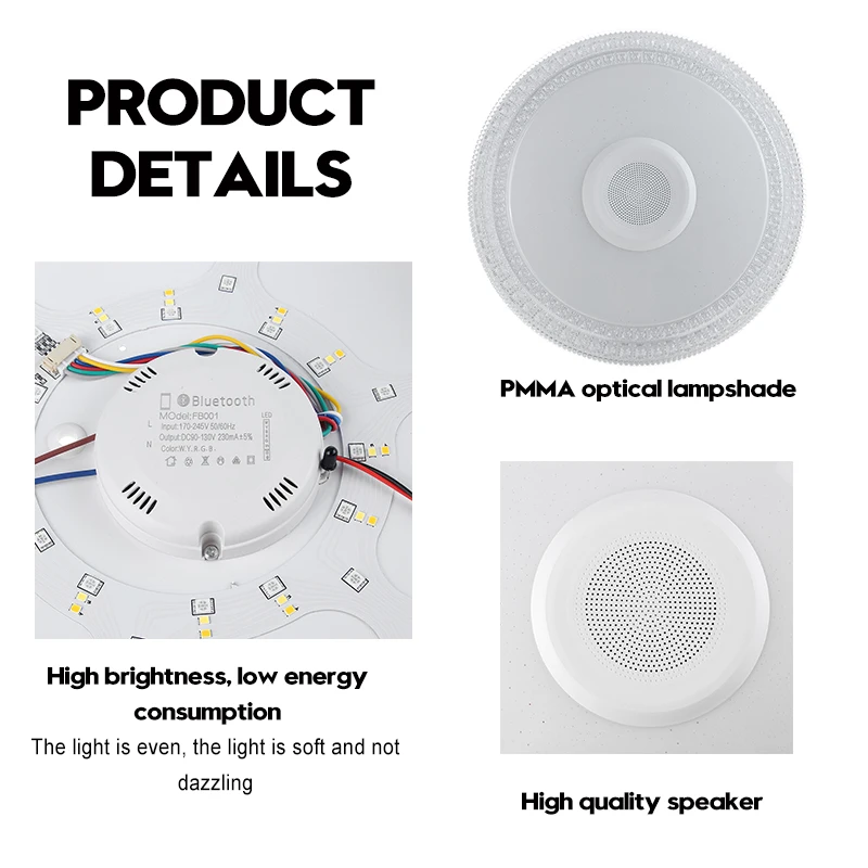 

200W/120W 40cm Modern RGB LED Ceiling Light APP bluetooth Music Light Smart Ceiling Lamp With Remote Control For Home Lighting