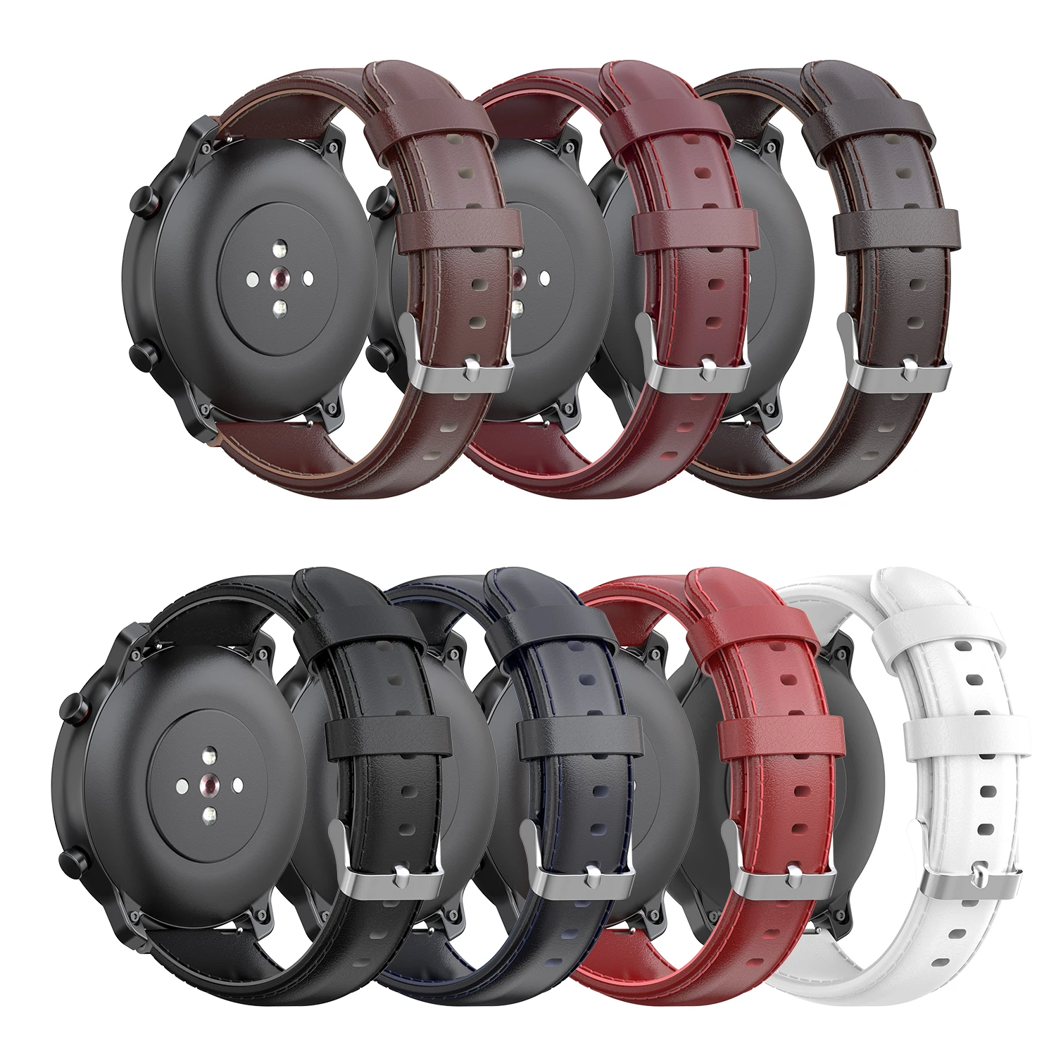 10 шт. Смарт часы браслет кожаный ремешок Браслет Smartwatch для LG W100 Vivomove Pebble Time Gen Asus