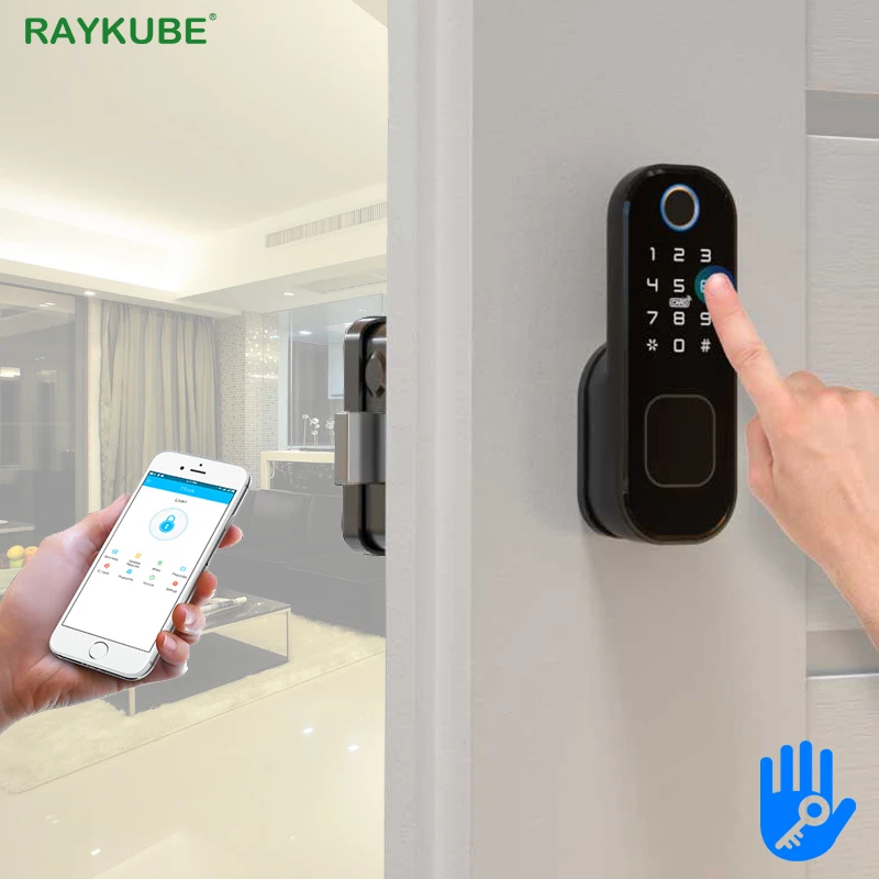 Электронный дверной замок Fingeprint/Code/Пароль/Bluetooth TT APP с шлюзом Wi-Fi Bluetooth бесключевой