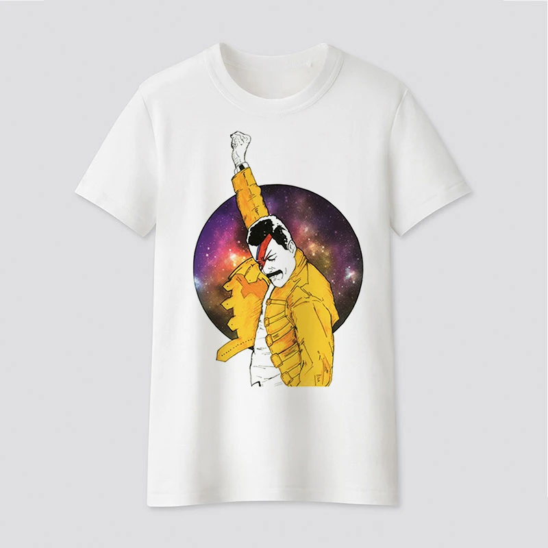 2021 Freddie Mercury Queen Band летние футболки новый стиль короткий рукав круглый вырез