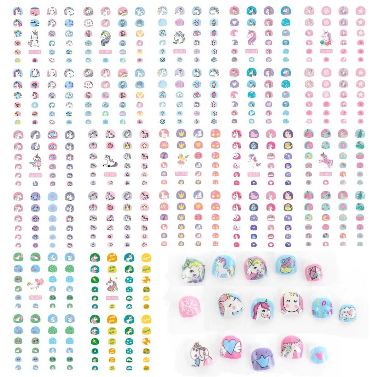 12 шт. Детские 3D Наклейки для ногтей|Стикеры и наклейки| |