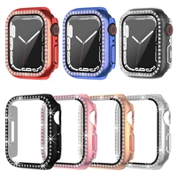 diamond protective case for apple watch cover series 7 6 se 5 4 3 2 1 38mm 42mm for iwatch 45mm 41mm 40mm 44mm apple watch case