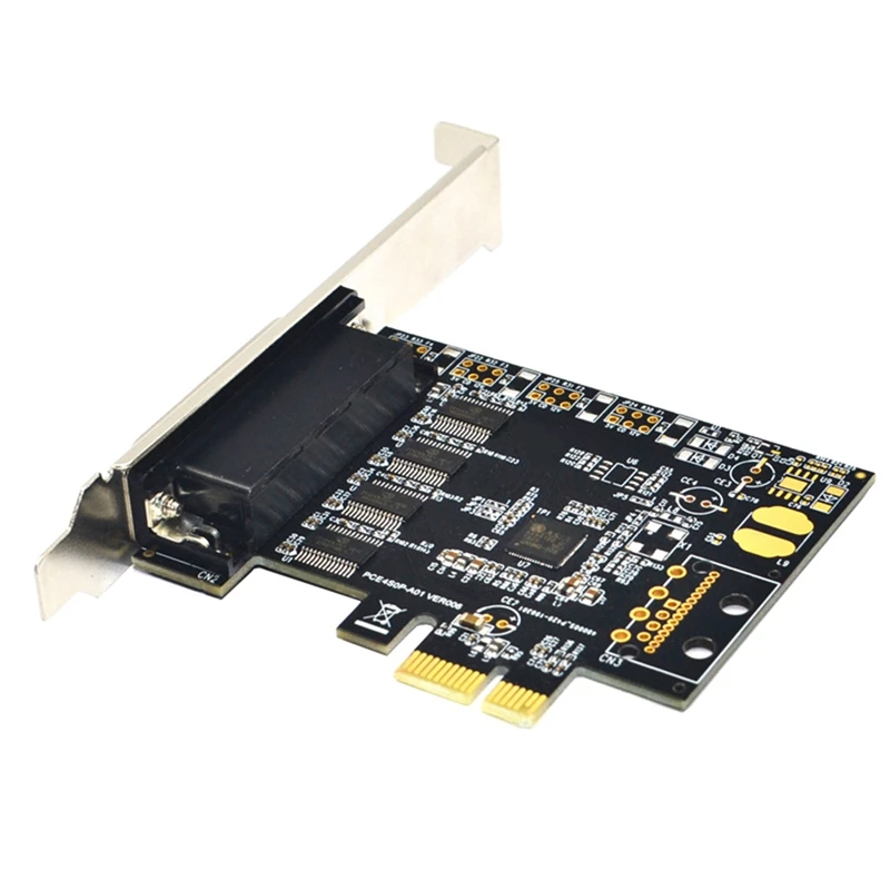 

PCI-E Serial Port Card Pcie to 4 Serial Port RS232 9-Pin Industrial Control 4-Port Expansion Card AX99100 with Cable