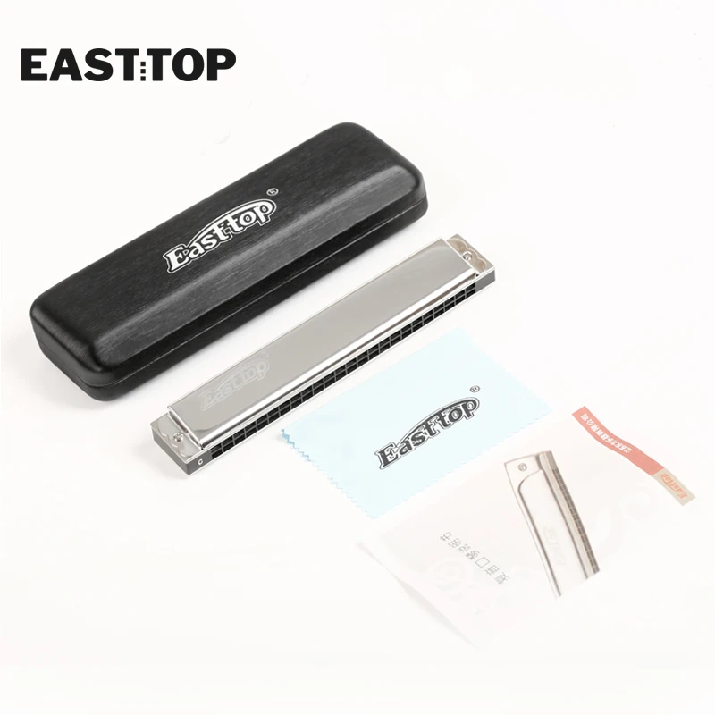 T2403 EASTTOP 24 отверстия гармоника профессиональная tremolo с ключом C дешевая