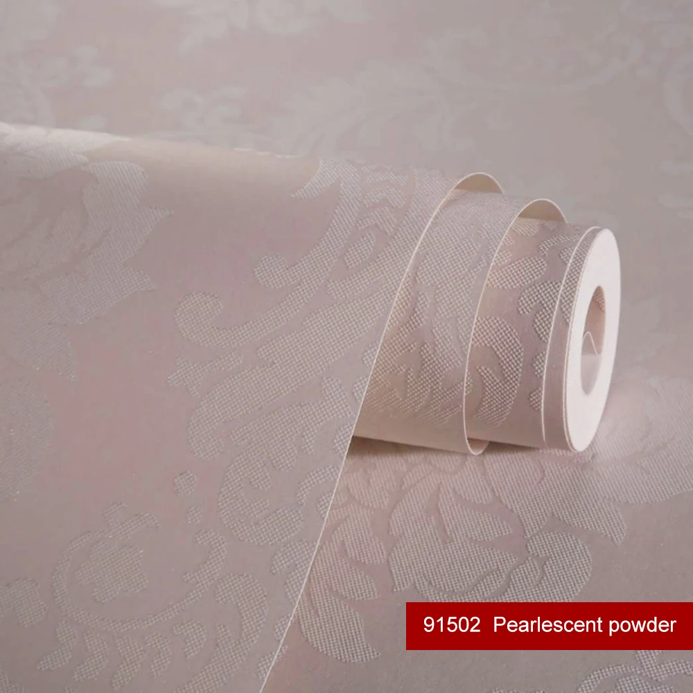 

Roll wallpaper European simple Damascus Non Woven Wallpaper 3D Relief Living Room Bedroom Sofa Wallpaper W228