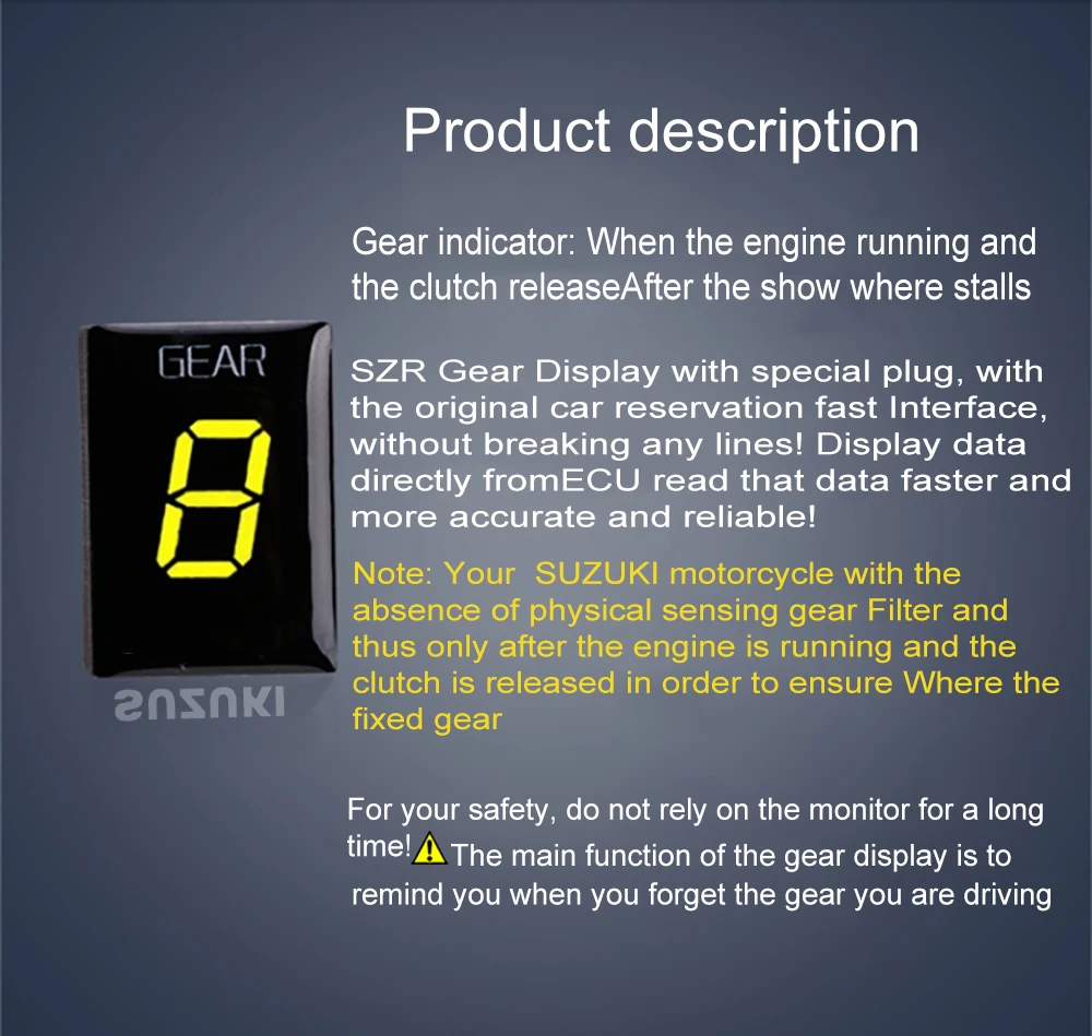 

Gear Indicator For Suzuki GSX1300 GSX1400 GSXS750 GSXS1000 GSXS 750 1000 GSX S750 S1000 1300 1400 Motorcycle Gear Display Meter