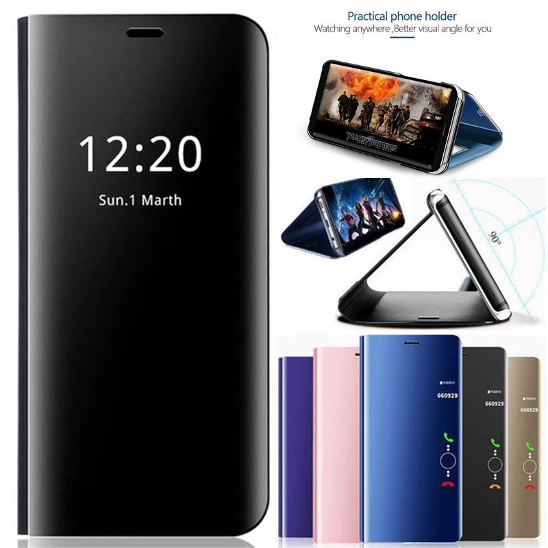 Smart Mirror Case For Samsung Galaxy S20 Ultra S10 S8 S9 Note 8 9 10 Plus A10 A20 A30 A40 A50 A70 A80 A30s Flip Book Phone Cover | Мобильные