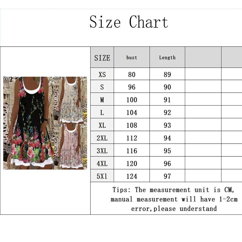 

2021 Woemn Loose Casual Sleeveless Dress Round Neck Long Dress Printed Plus Size Summer Dresses Sling Dress