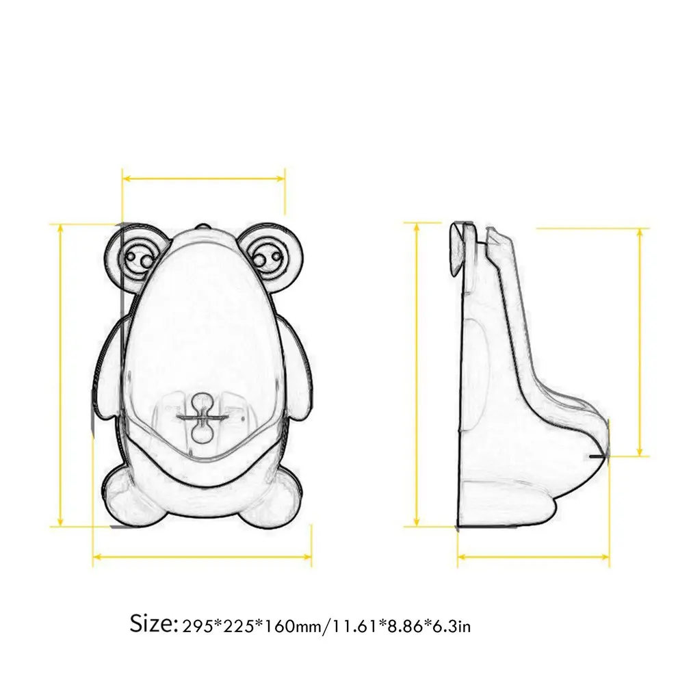 

Portable Ergonomic Children Boy Kids Toilet Training Children Potty Pee Urine Home Bathroom Frog Shape Toilet Urinal