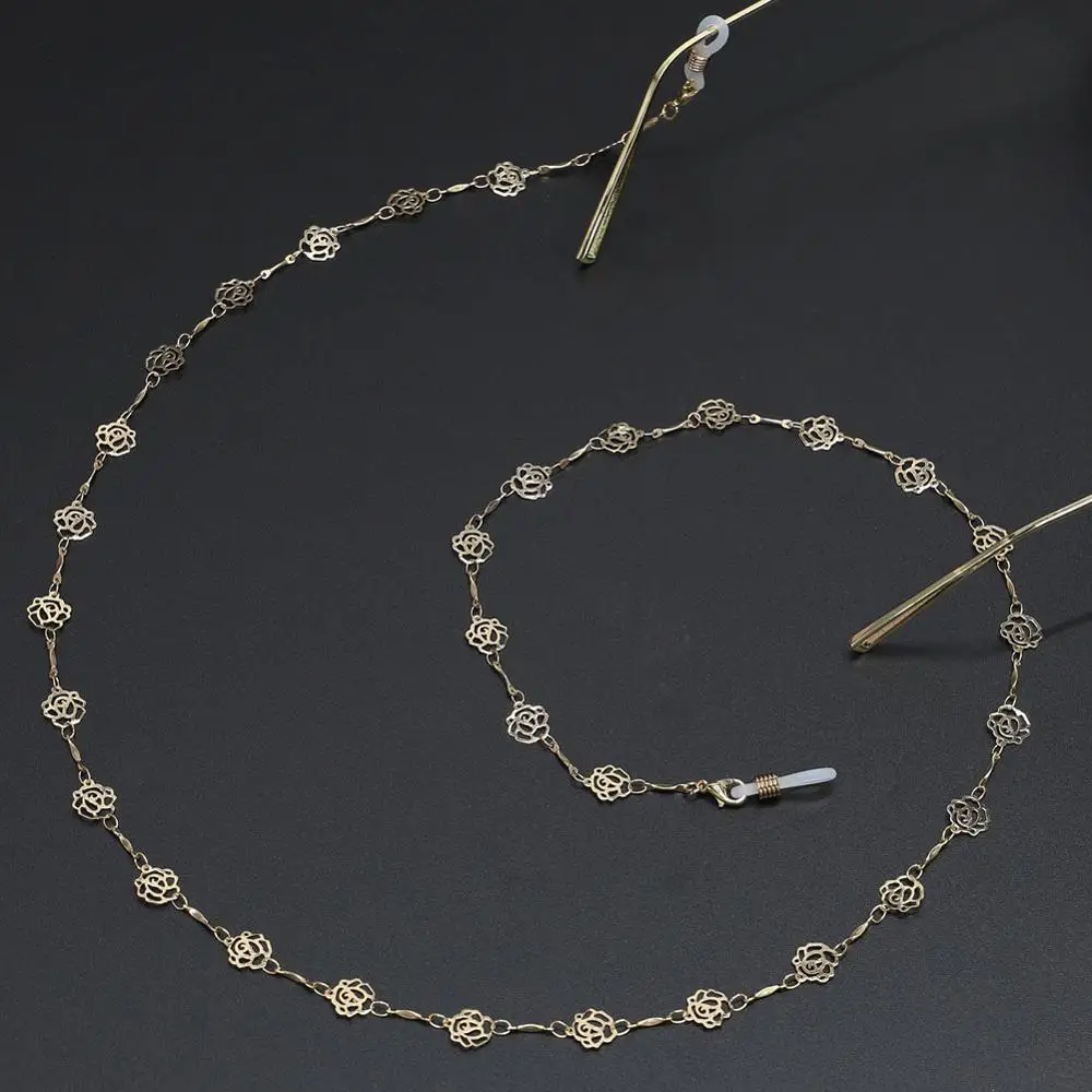 Металлические цветочные очки для чтения держатель очков ремешок ожерелья