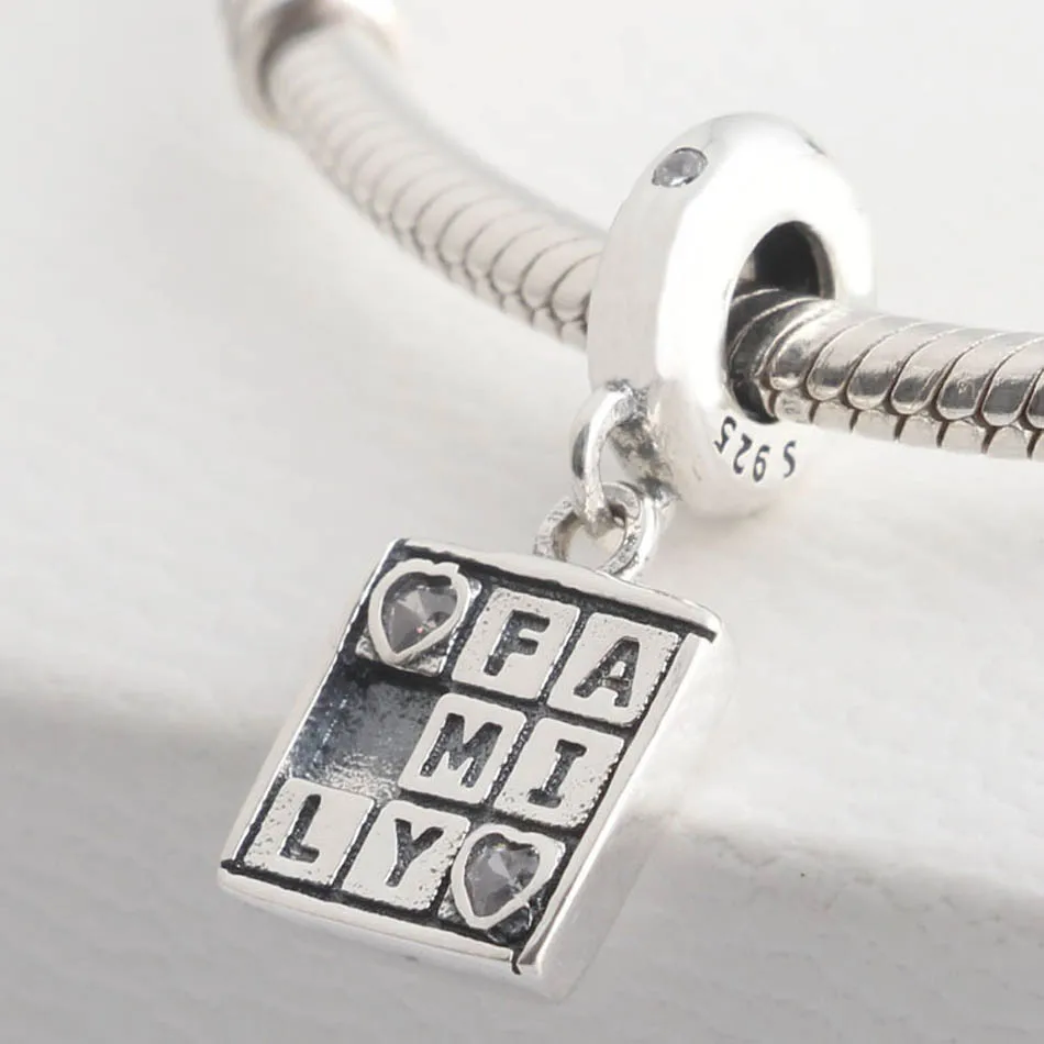 

Authentic S925 Silver Bead DIY Jewelry Family Game Night Dangle Pendant fit Lady Bracelet Bangle