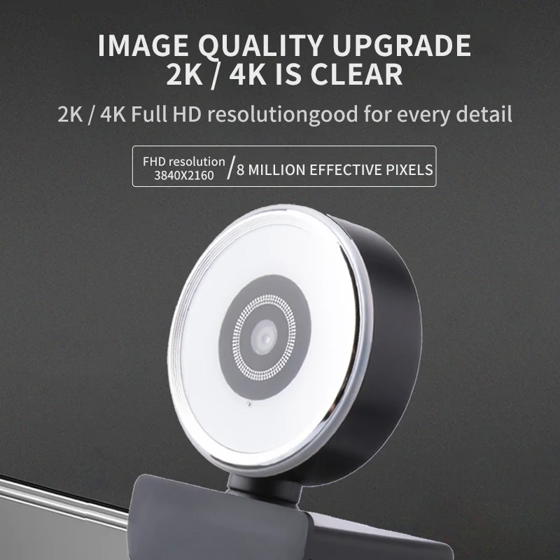 Веб-камера HD 2K/4K с автоматическим фокусом USB-веб-камера микрофоном для