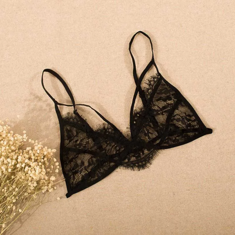 Сексуальный кружевной женский цветочный бюстгальтер без косточек бюстье