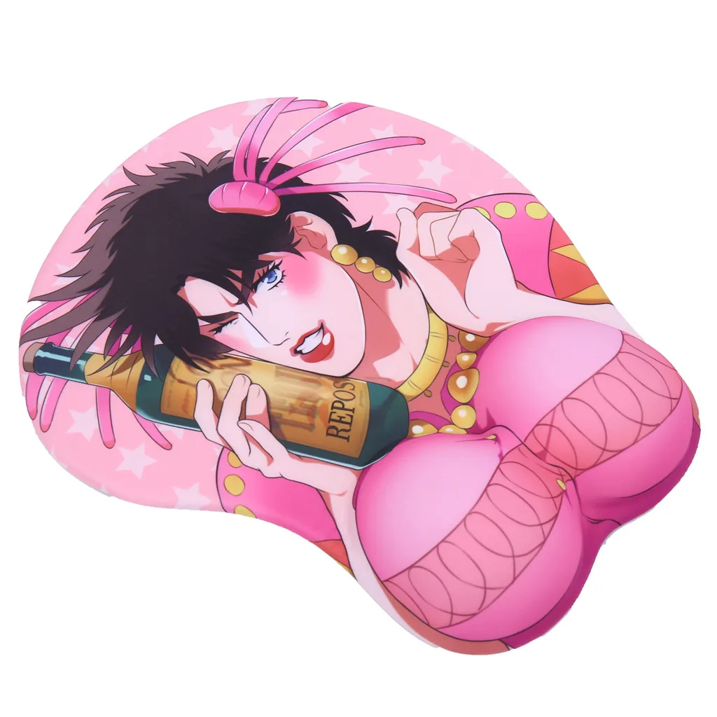3D коврик для мыши из аниме Джозеф Joestar Мягкая грудь с подставкой под запястье