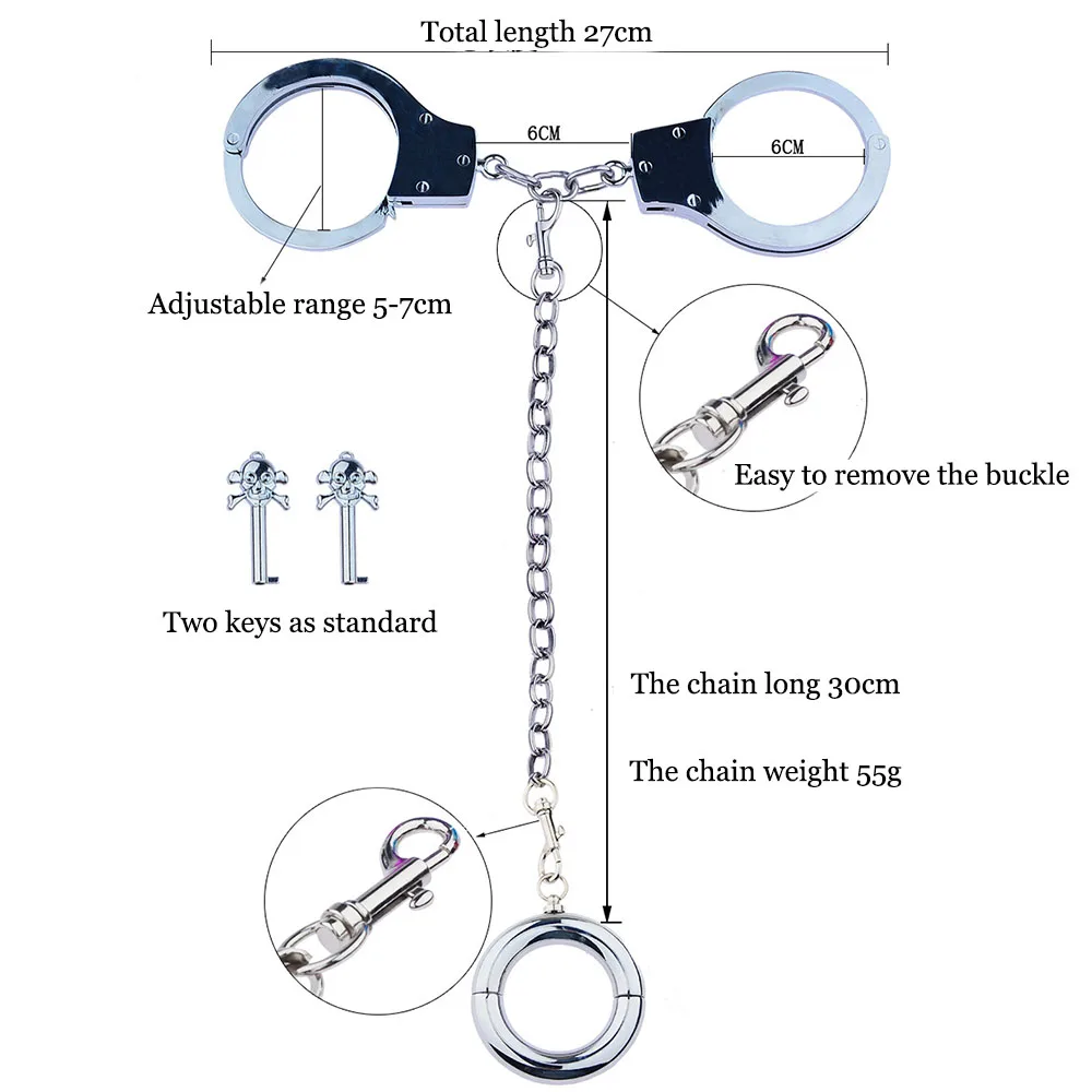 БДСМ наручники Металлические Кольца для пениса мужчин бандаж геев из
