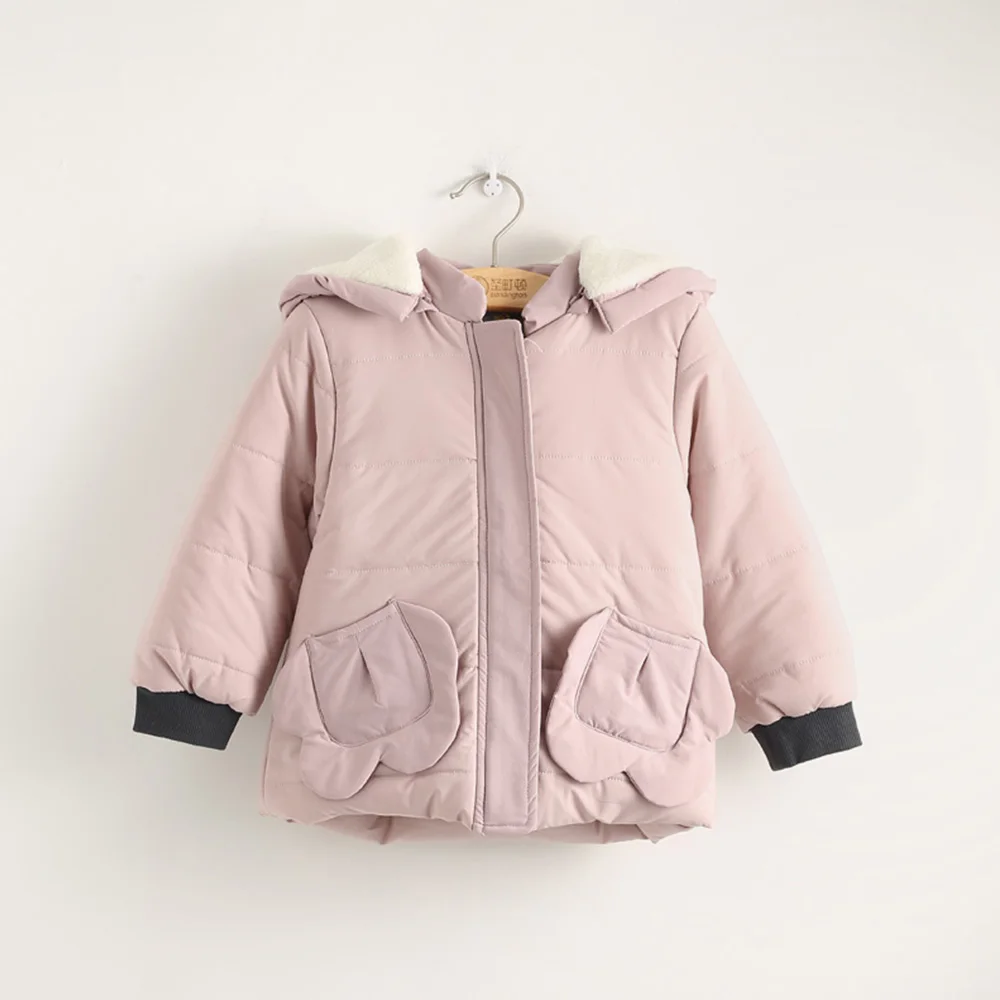 

2021 Cute Baby Girls Jacket Kids Coats With Hoodie winter autumn Girl Clothes Thicken cotton Children's Clothing For Coat