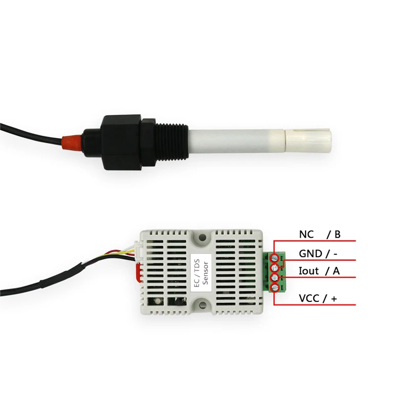 

Conductivity TDS EC Sensor probe transmitter module 0-5V/10V 4-20mA RS485 Modbus RTU